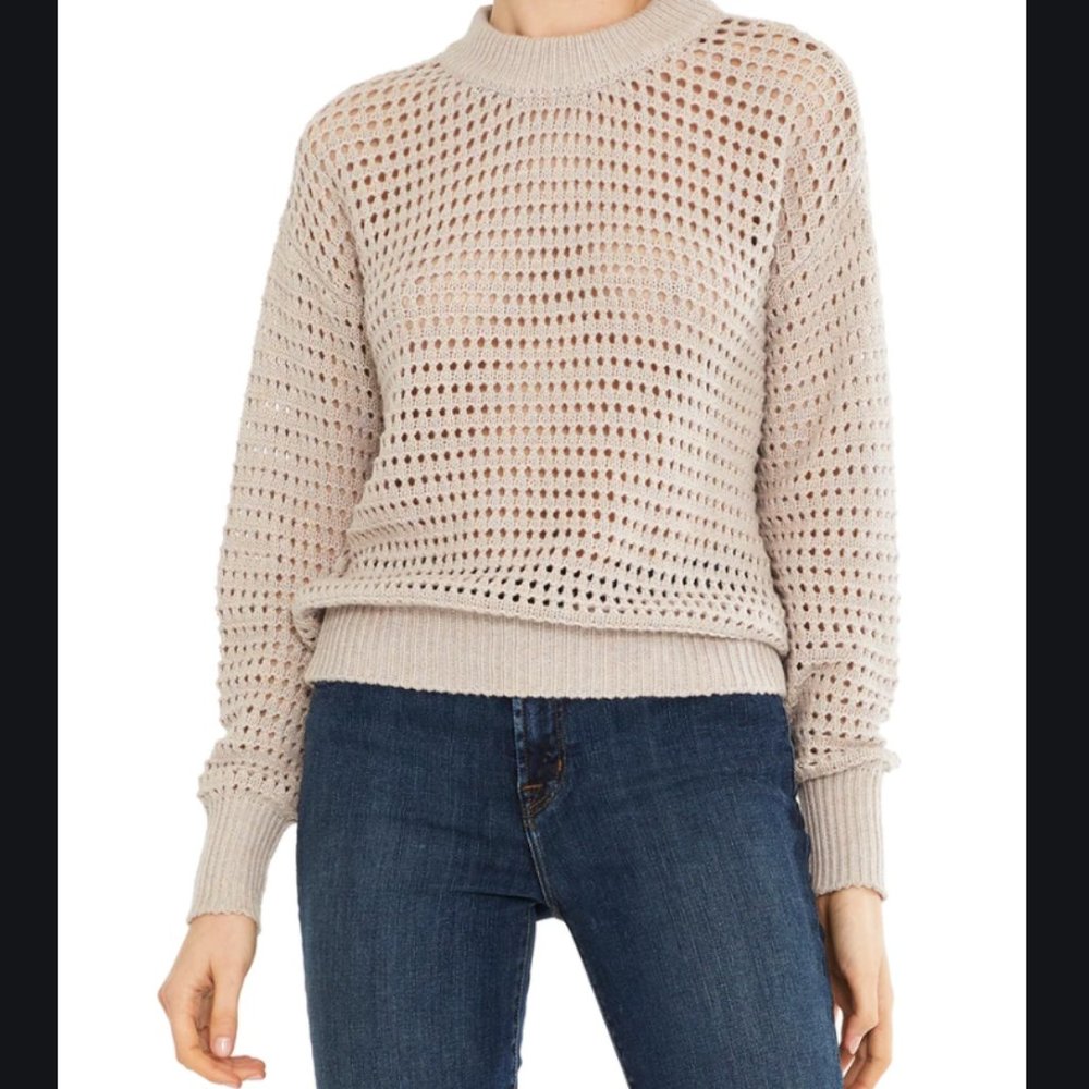 MISA Los Angeles Ramsey Oatmeal Open Knit Sweater - Picture 8 of 8